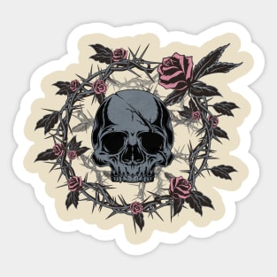 Skull & Roses Sticker